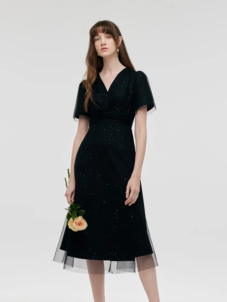 Twist Front Women Midi Dress sold by Goelia product image thumbnail 4