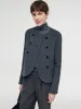 100% Wool Boxy Women Crop Jacket sold by Goelia