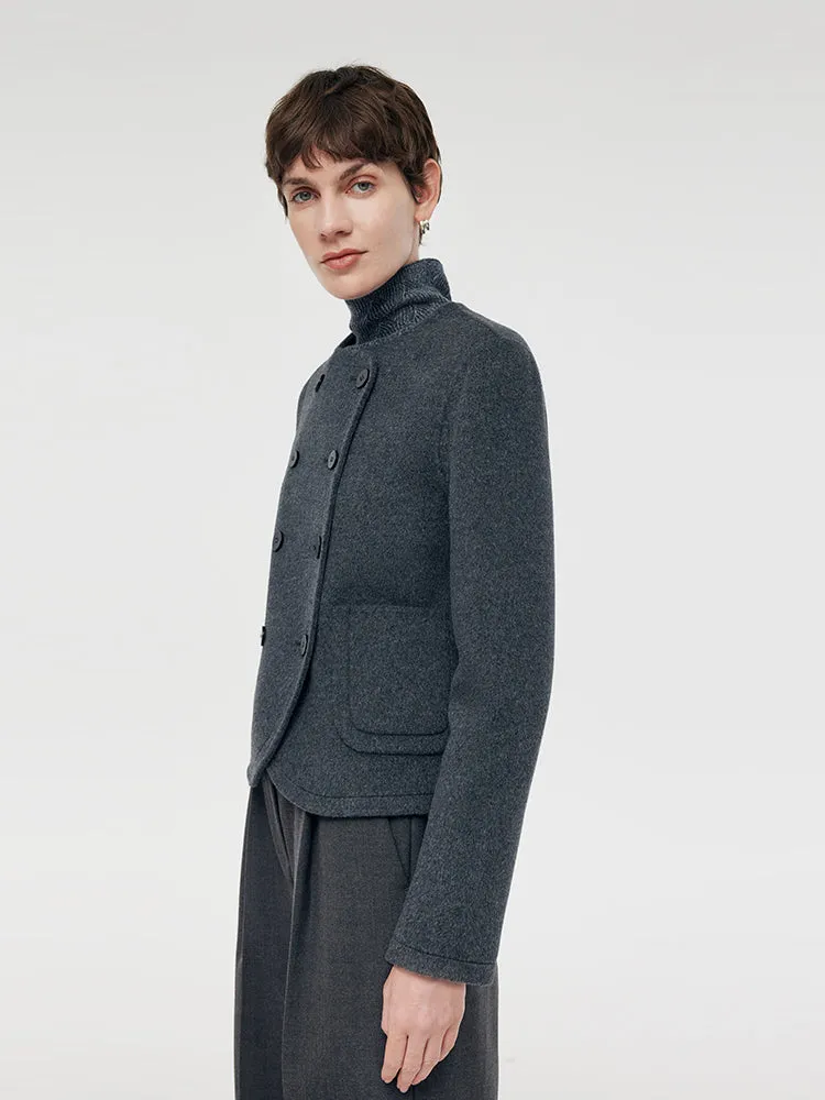 100% Wool Boxy Women Crop Jacket sold by Goelia product image thumbnail 5