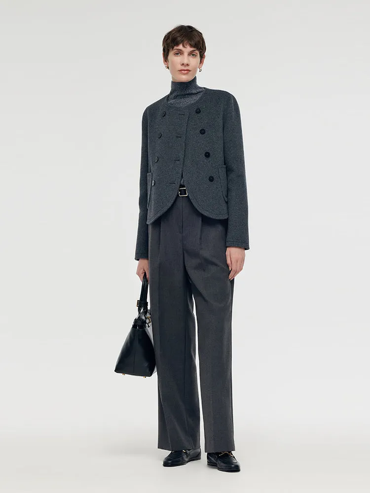 100% Wool Boxy Women Crop Jacket sold by Goelia product image thumbnail 2