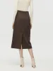 Knitted Women Column Midi Skirt sold by Goelia