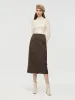 Knitted Women Column Midi Skirt sold by Goelia