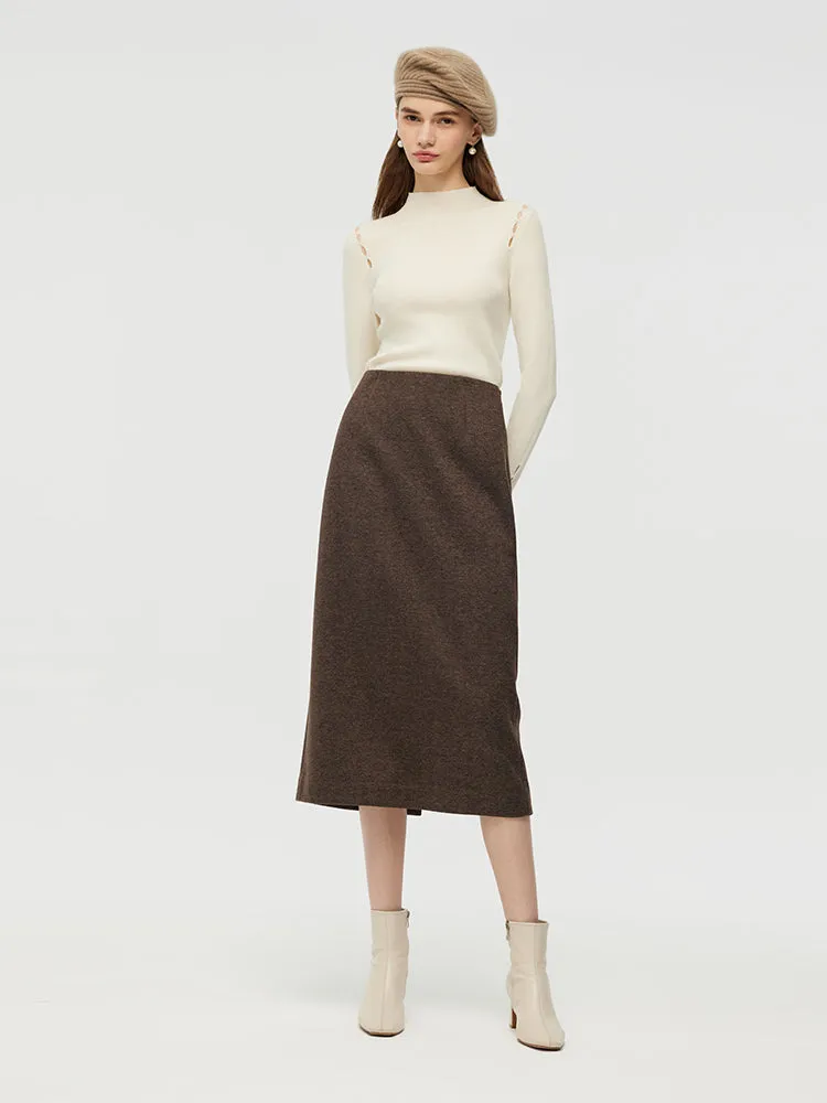 Knitted Women Column Midi Skirt sold by Goelia product image thumbnail 2