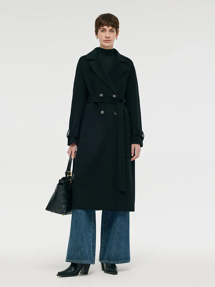 Cashmere And Wool Unisex Wrap Coat sold by Goelia