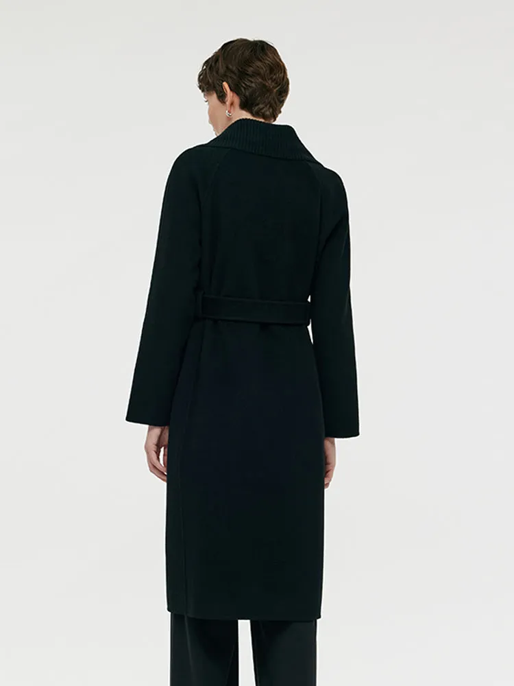 Cashmere And Wool Women Wrap Coat With Detachable Zipper sold by Goelia product image thumbnail 5