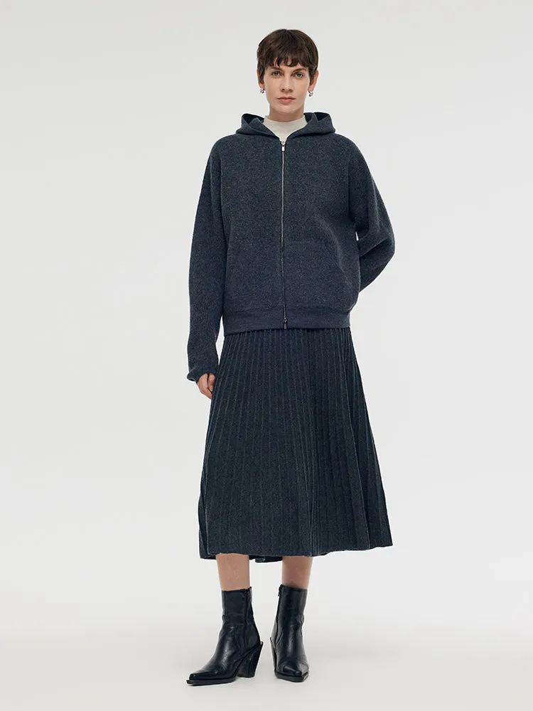 100% Brushed Wool Zip-Up Unisex Hoodie sold by Goelia product image thumbnail 3