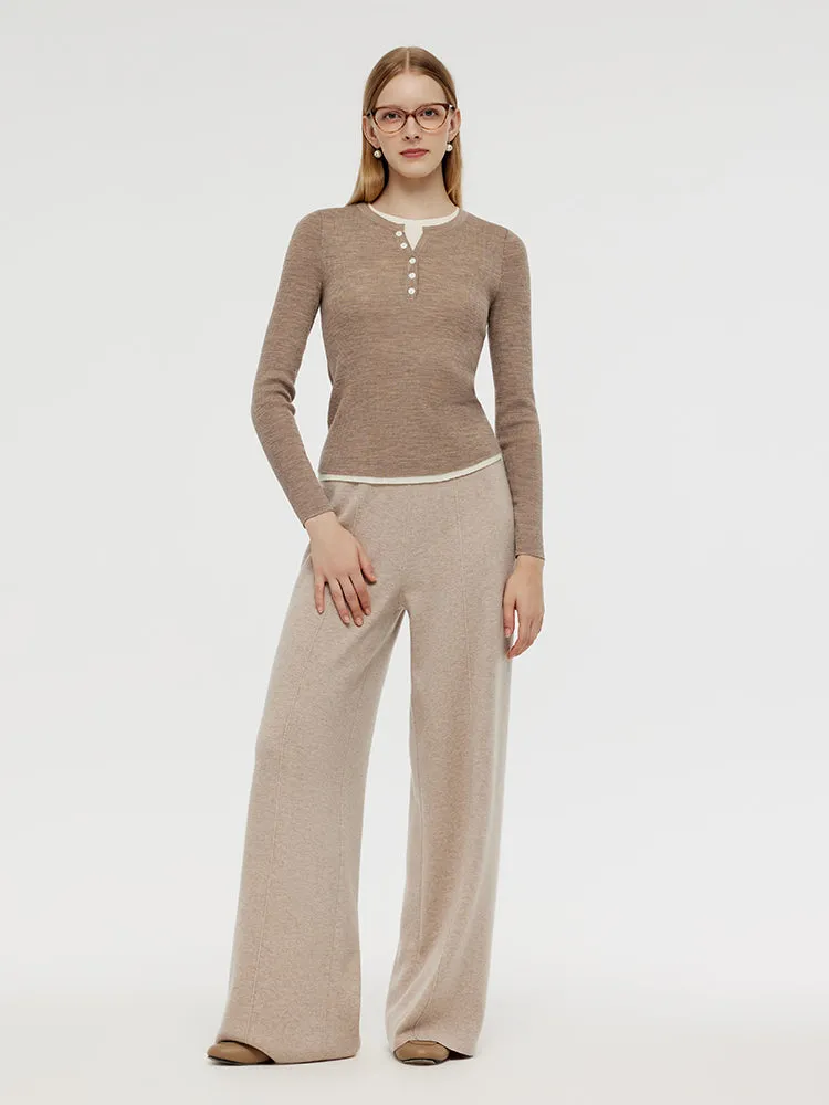 100% Wool Patchwork Women Knit Top sold by Goelia product image thumbnail 2