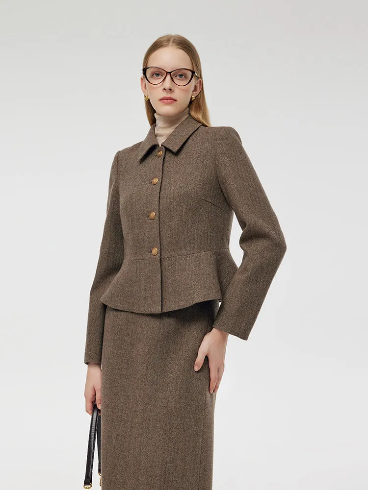 Washable Wool Jacket And Skirt Two-Piece Set sold by Goelia product image thumbnail 5