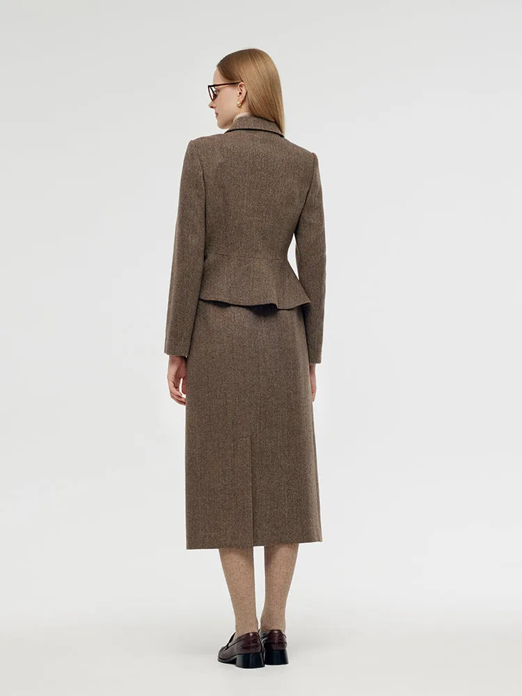 Washable Wool Jacket And Skirt Two-Piece Set sold by Goelia product image thumbnail 3