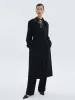 Black Triacetate Mid-Length Trench Coat sold by Goelia