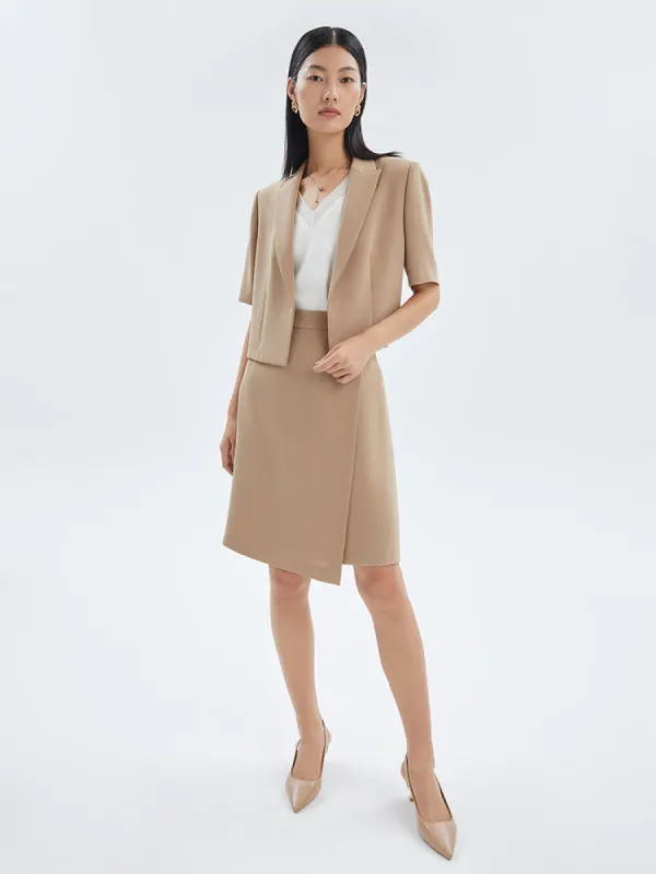 Acetate Short Sleeve Crop Blazer sold by Goelia