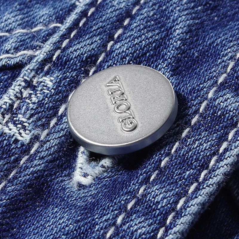 Jacquard Denim Short Women Jacket With Rhinestones sold by Goelia product image thumbnail 5