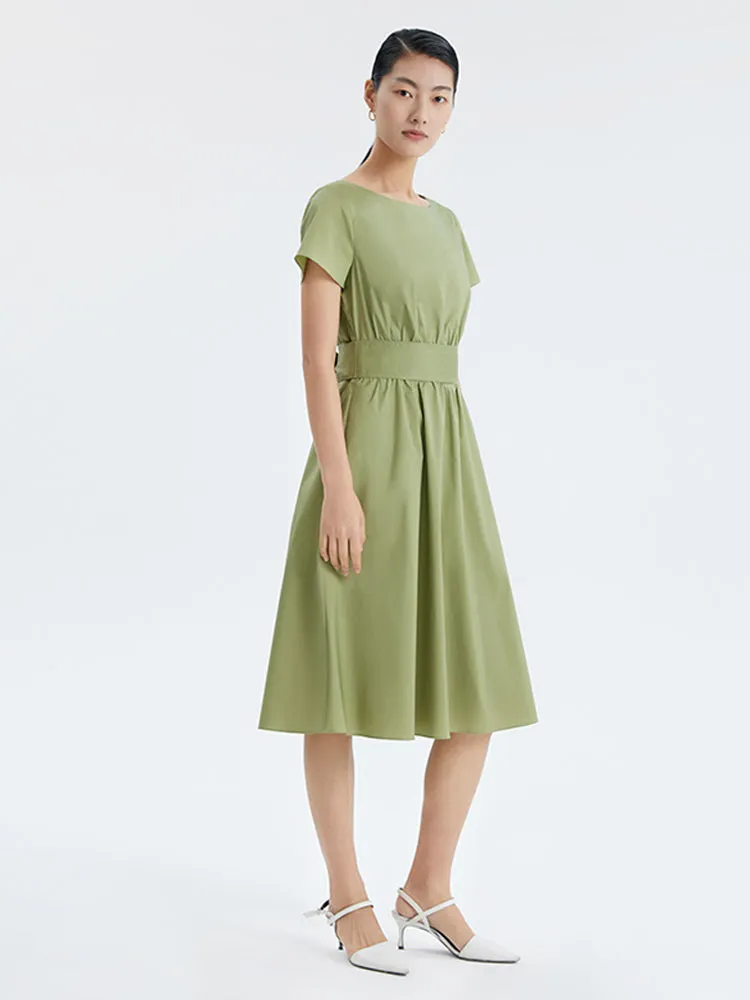 Round Neck Short Sleeve Cotton Maxi Dress sold by Goelia product image thumbnail 2