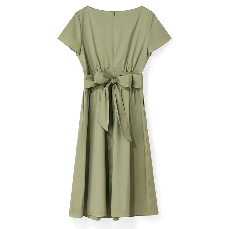 Round Neck Short Sleeve Cotton Maxi Dress sold by Goelia product image thumbnail 4