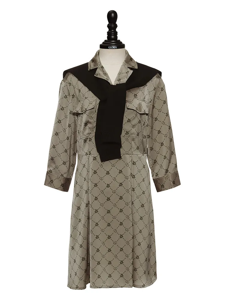 Woolen Print Dress With Shawl sold by Goelia product image thumbnail 5