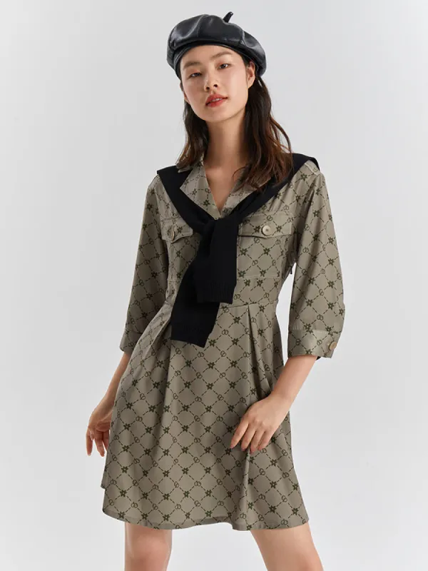 Woolen Print Dress With Shawl sold by Goelia
