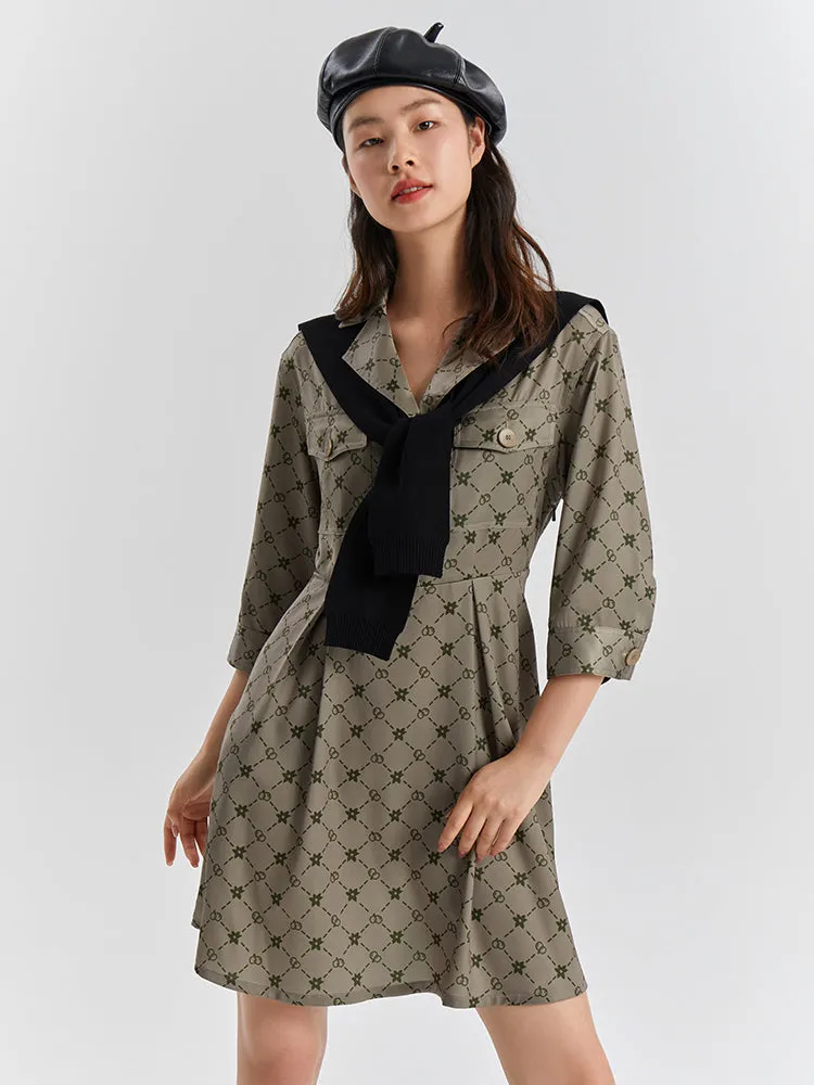 Woolen Print Dress With Shawl sold by Goelia