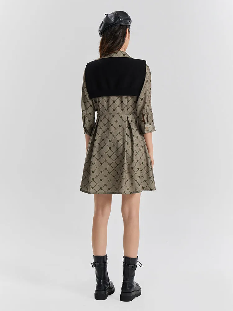 Woolen Print Dress With Shawl sold by Goelia product image thumbnail 4
