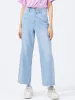 Cool Loose-Fitting Wide-Leg Jeans sold by Goelia