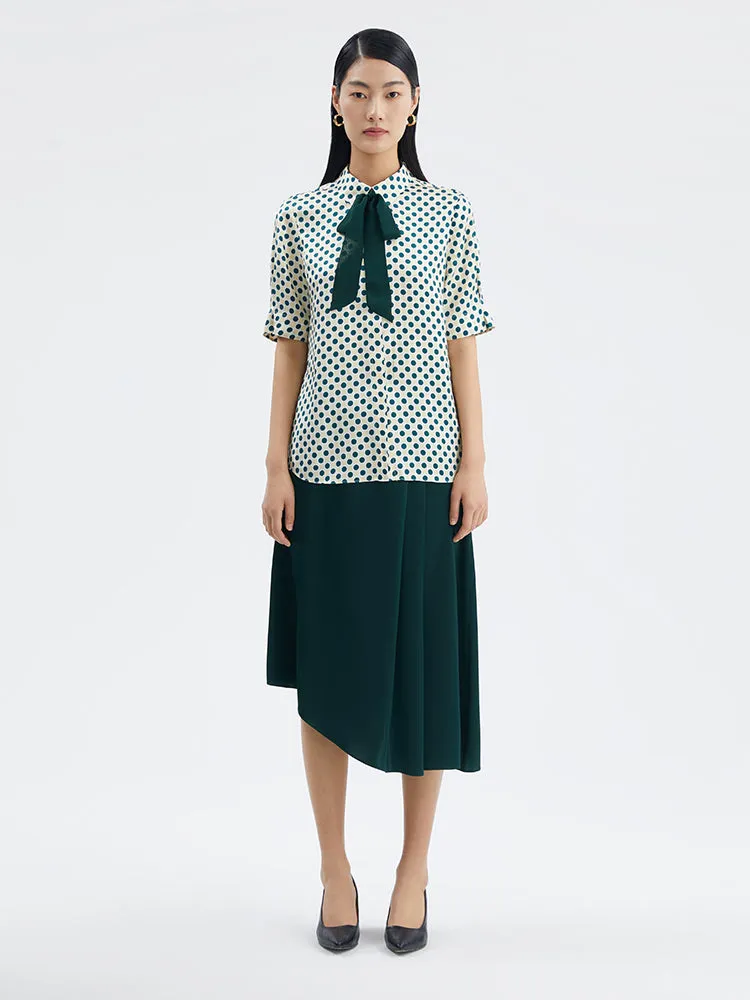 16 Momme Pure Silk Polka Dots Women Shirt sold by Goelia product image thumbnail 2