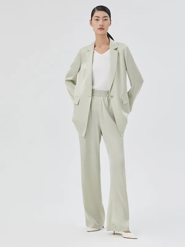 22 Momme Silk One Button Blazer sold by Goelia