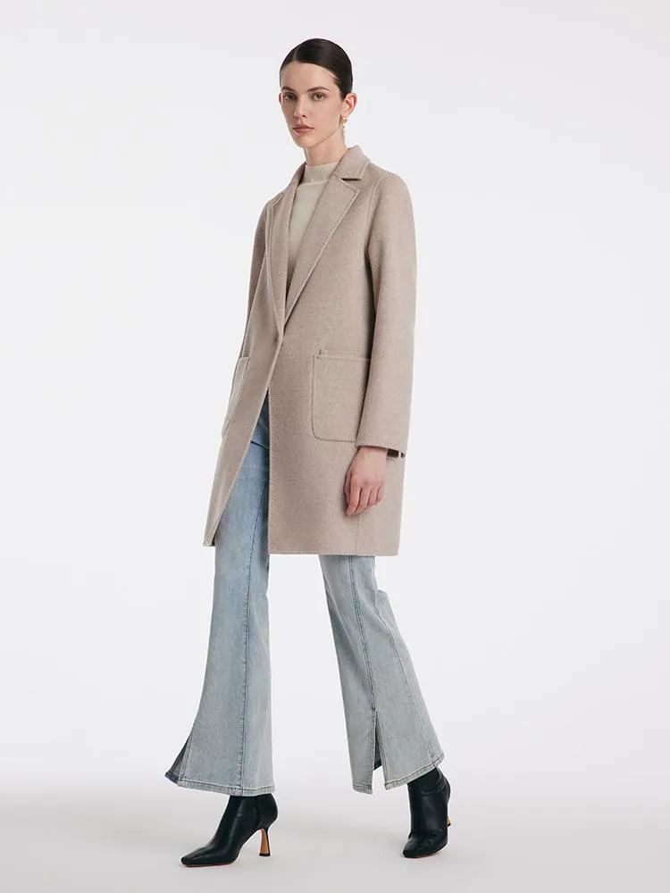 Wool And Cashmere Mid-Length Double-Faced Women Coat sold by Goelia product image thumbnail 4