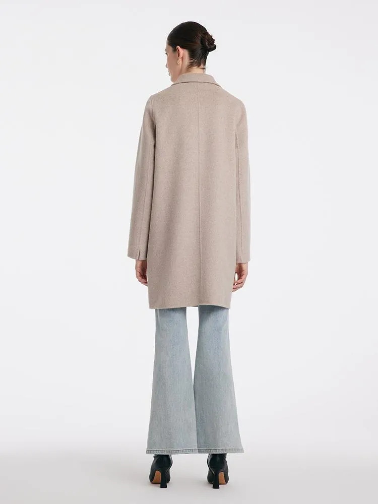 Wool And Cashmere Mid-Length Double-Faced Women Coat sold by Goelia product image thumbnail 5