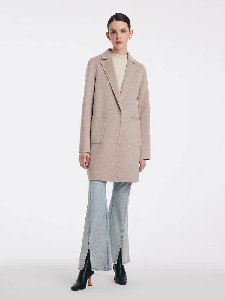 Wool And Cashmere Mid-Length Double-Faced Women Coat sold by Goelia product image thumbnail 2