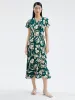 19 Momme Printed Silk Maxi Dress sold by Goelia