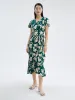 19 Momme Printed Silk Maxi Dress sold by Goelia