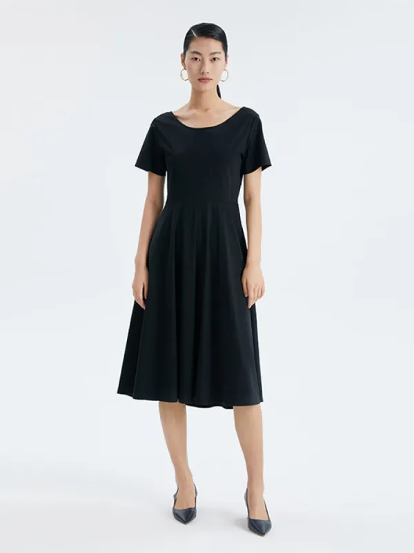 Tencel Knit Twisted Midi Dress sold by Goelia