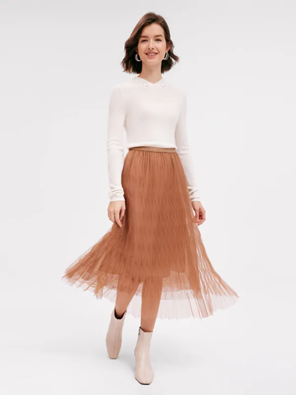 White Light Weight Worsted Woolen Women Sweater sold by Goelia