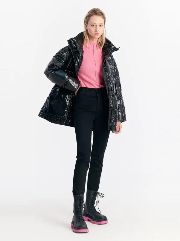 Shiny Hooded Short Goose Down Garment sold by Goelia