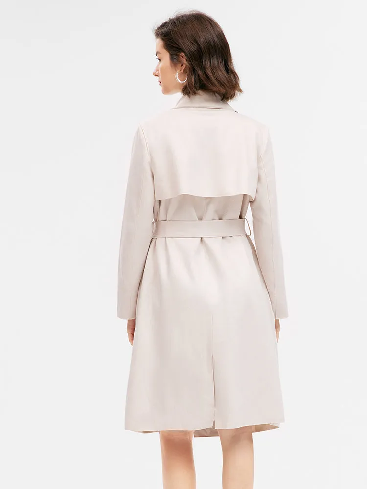 Faux Suede Trench Coat sold by Goelia product image thumbnail 3