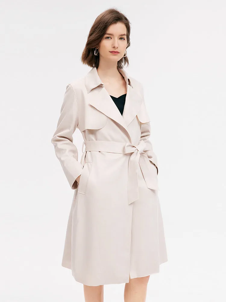 Faux Suede Trench Coat sold by Goelia product image thumbnail 2