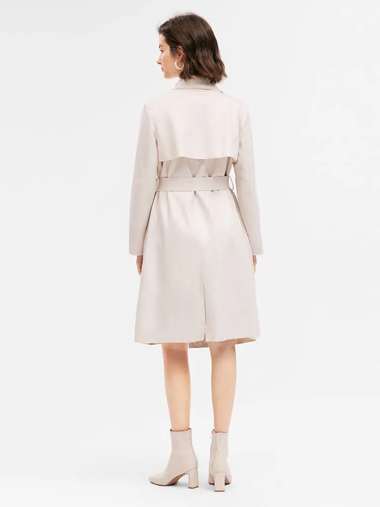 Faux Suede Trench Coat sold by Goelia product image thumbnail 5