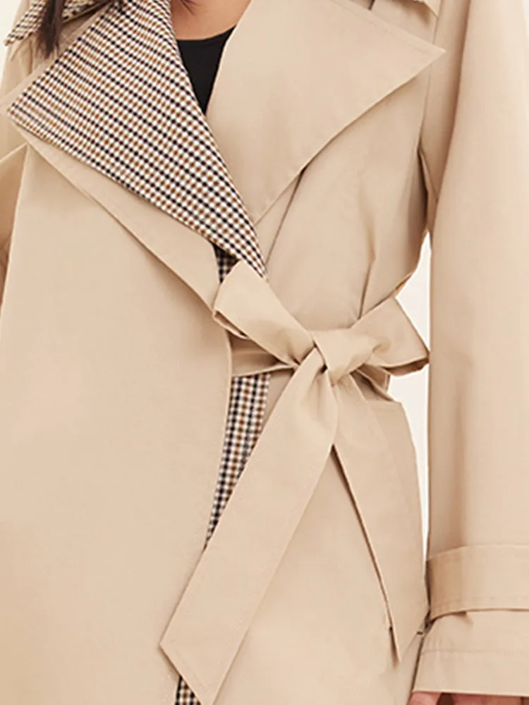 Oversized Short Women Trench Coat sold by Goelia product image thumbnail 5