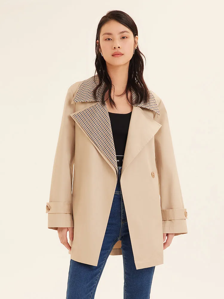 Oversized Short Women Trench Coat sold by Goelia