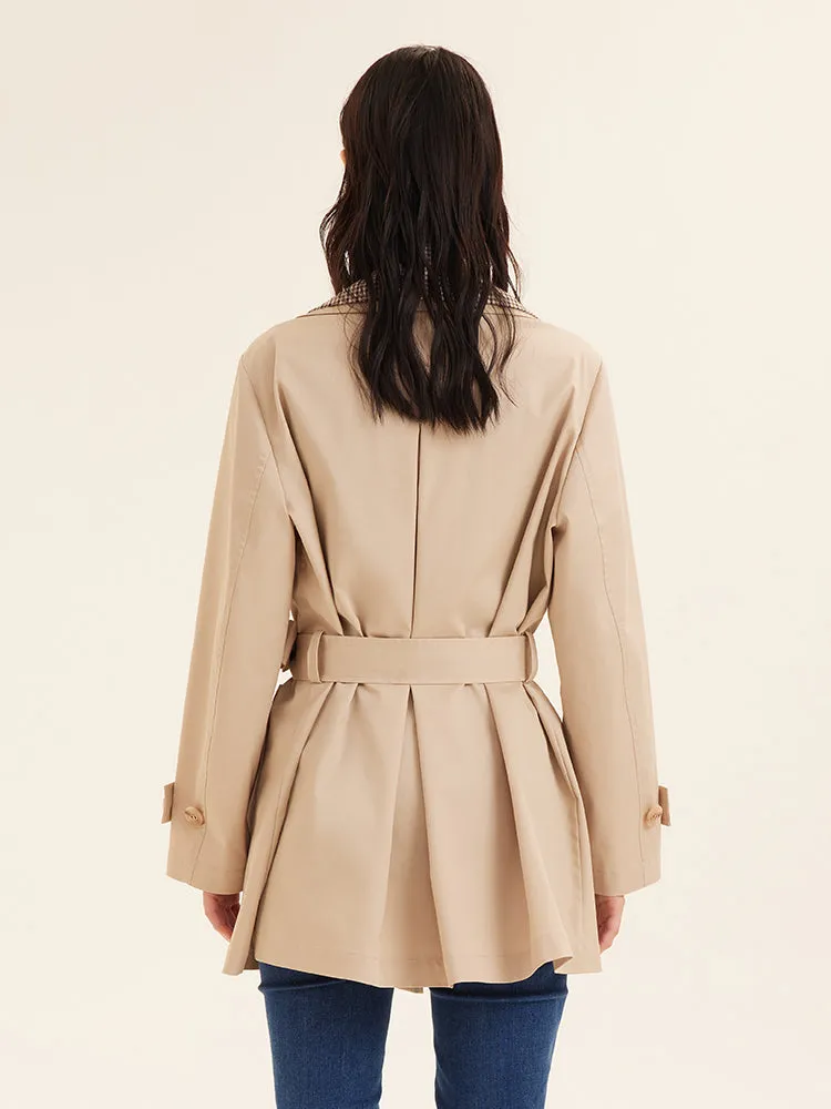 Oversized Short Women Trench Coat sold by Goelia product image thumbnail 2