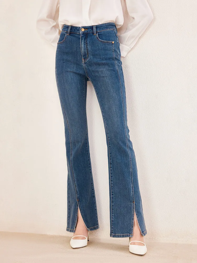 Dark Slit Flare Jeans sold by Goelia product image thumbnail 4