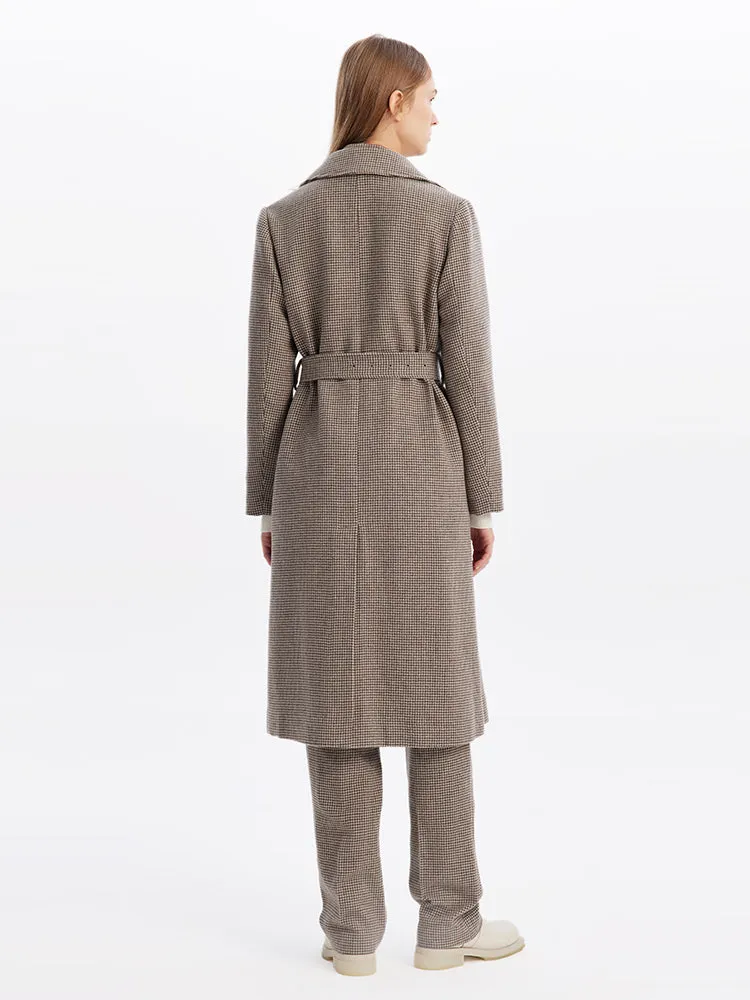 Washable Wool Houndstooth Trench Coat sold by Goelia product image thumbnail 5