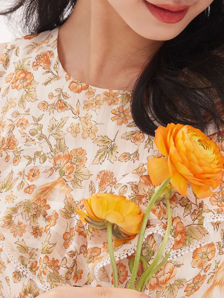 Cold Shoulder Floral Mini Dress sold by Goelia product image thumbnail 4