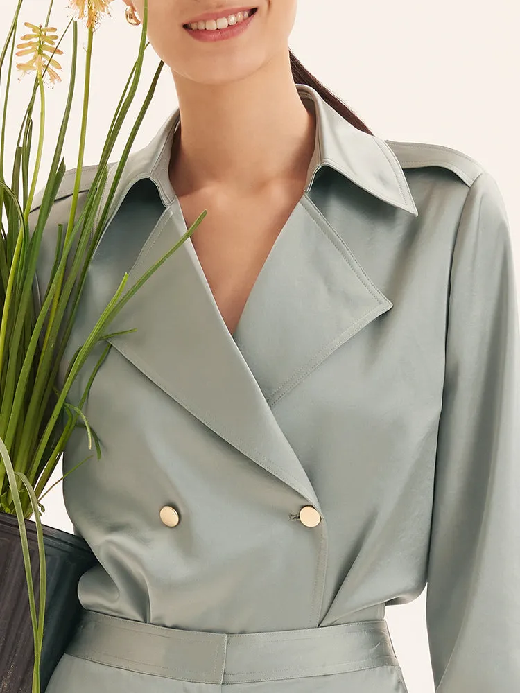 Triacetate Lapel Long-Sleeve Blazer sold by Goelia product image thumbnail 4