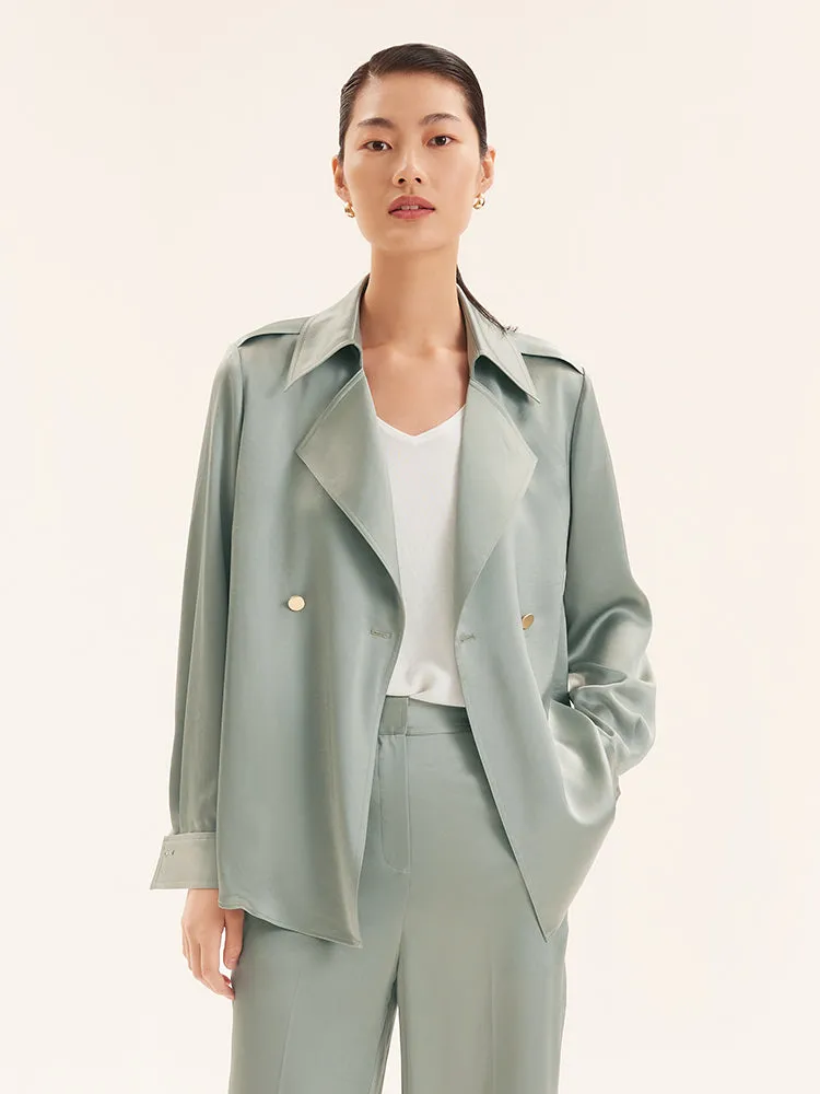Triacetate Lapel Long-Sleeve Blazer sold by Goelia product image thumbnail 2