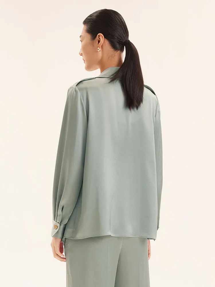 Triacetate Lapel Long-Sleeve Blazer sold by Goelia product image thumbnail 3