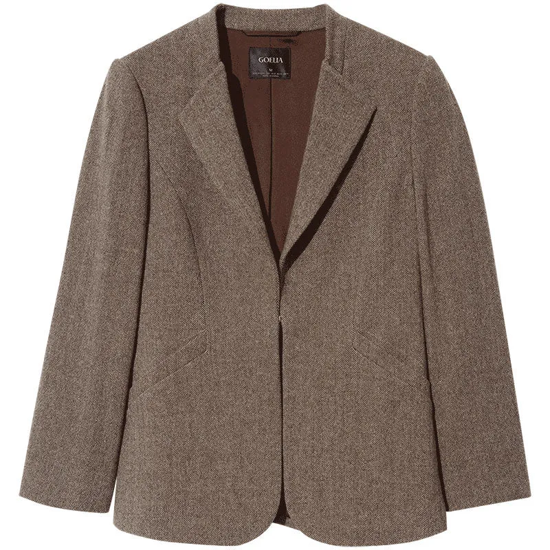 Washable Wool Slim-Fit Women Blazer sold by Goelia product image thumbnail 5