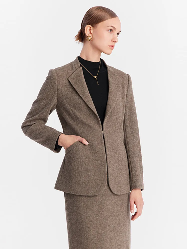 Washable Wool Slim-Fit Women Blazer sold by Goelia product image thumbnail 2