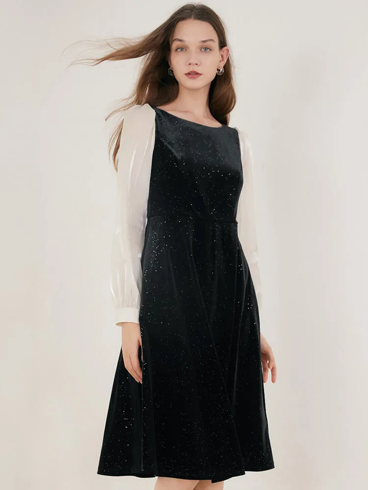 Velvet Black Midi Dress sold by Goelia product image thumbnail 3