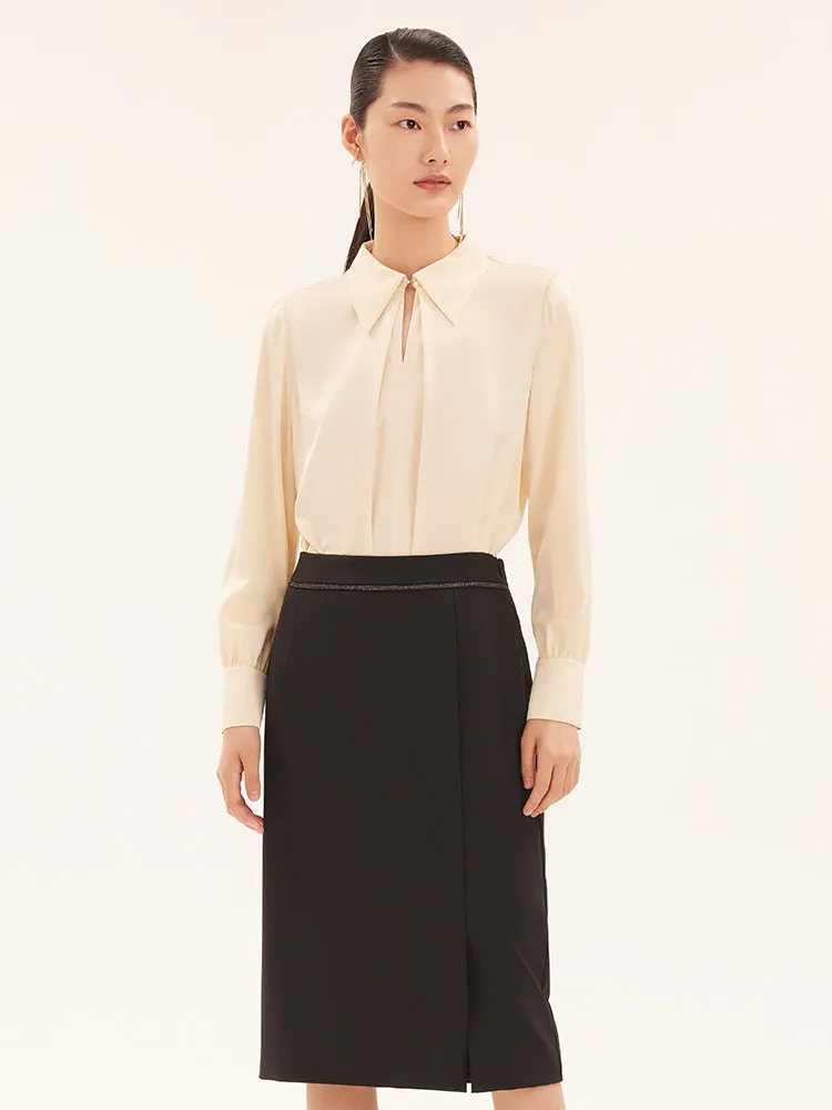 22 Momme Silk Pleated Women Blouse sold by Goelia product image thumbnail 2