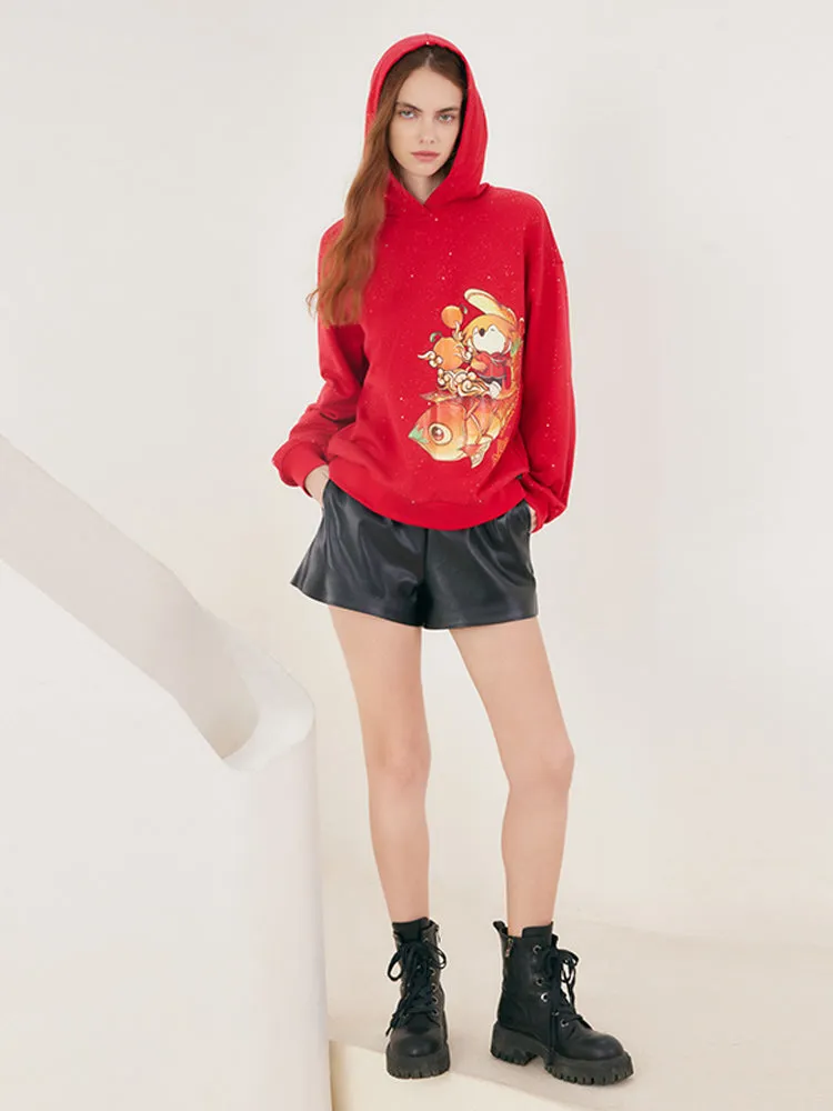 China Red Cartoon Printed Hoodie sold by Goelia product image thumbnail 2